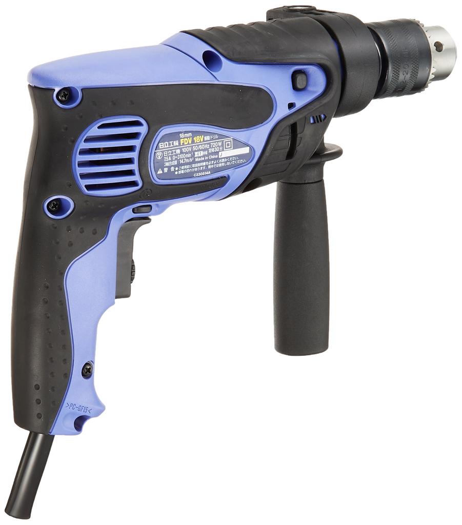 HIKOKI AC100V Vibration Drill FDV18V with Case Concrete 30mm FDV18V 18mm/Ironwork 13mm/Woodwork