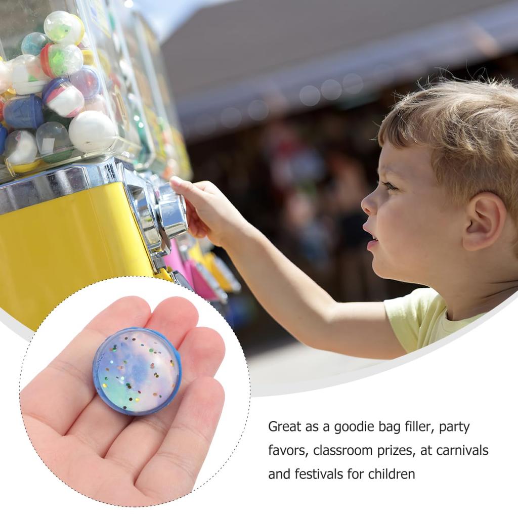 TOYANDONA Набор из 25 штук прыгучих мячиков диаметром 1,26 дюйма, с блестящими звездами, светящиеся прыгучие резиновые игрушки для подарков на детский праздник, идеально подходят для помещений и