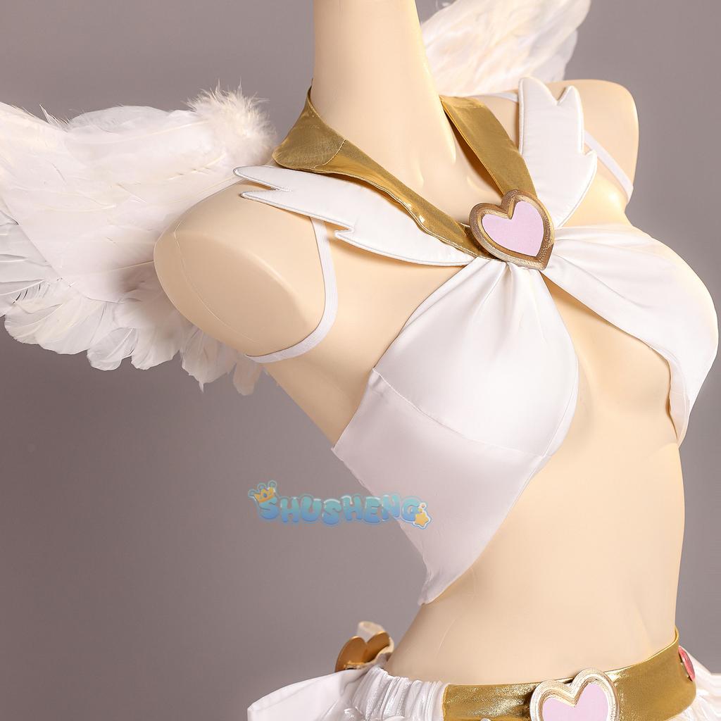 Panty Stocking Cosplay PANTY & STOCKING with GARTERBELT Costume Angel Dress Wing Women Halloween Carnival Party