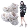 Winter New Velvet Thickened Warm High-top Cotton Shoes Women's Large Cotton Little White Sports Dad Shoes