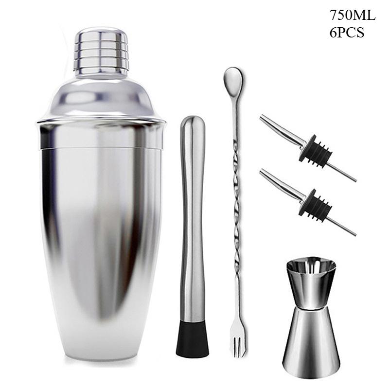UPORS Stainless Steel Cocktail Shaker Mixer Wine Martini Boston Shaker For Bartender Drink Party Bar Tools 550ML/750ML