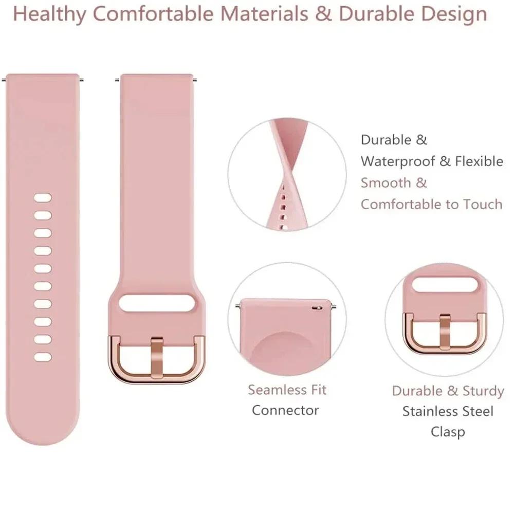 Silicone 22mm 20mm Strap For HUAWEI WATCH GT 5 GT4 Pro 46mm Bracelet Watch 5 4/GT 3 2 42mm HONOR Magic Watch 4 GS 3 Band Correa