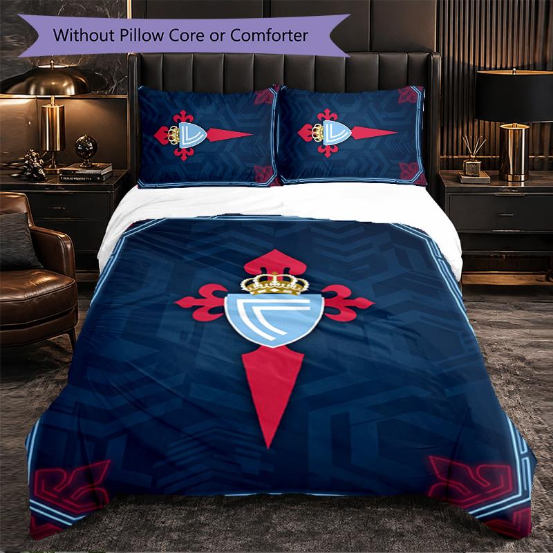 Celta Vigo FC Themed Bedding 3Pcs Duvet Cover Set Decorative Bed Linen For Teen Room Home Decoration