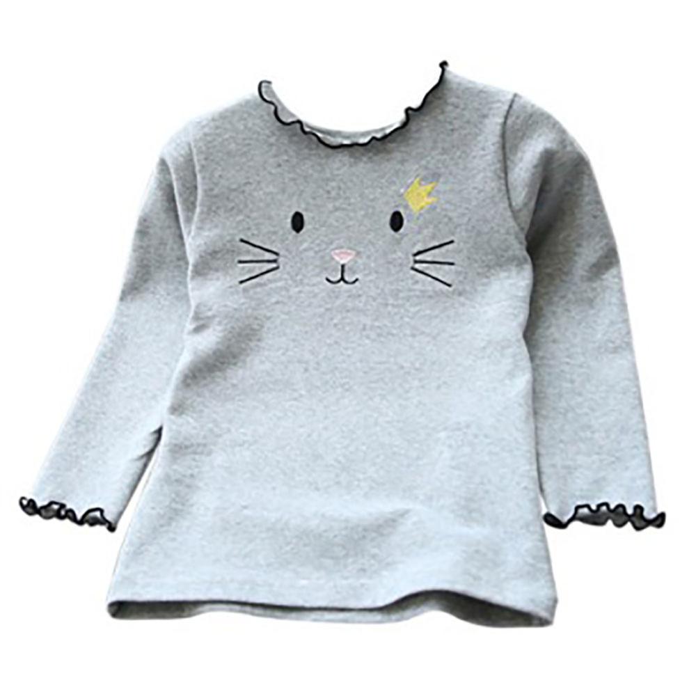 Осенние футболки с длинными рукавами для маленьких девочек, детские топы с мультяшным принтом, футболки, повседневная блузка