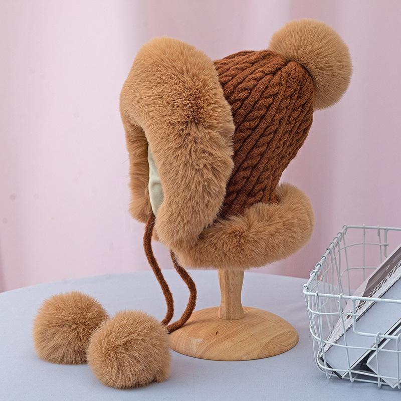 Хозяин-лавандовая шапка зимой плюс бархатные утолщенные осенние и зимние холодостойкие и теплые женские модные новые циклические шапки