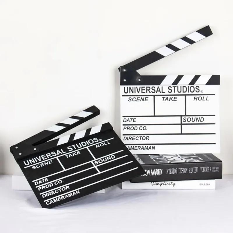 1PC Vlog Recording Recording Clapboard TV Movie Clapboard Photography Props Wooden Director Video Scene Clapboard