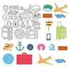 Travel Theme Carbon Steel Cutting Dies Stencils for DIY Scrapbooking Photo Album Decorative Embossing Paper Card Mixed Shapes 126x116x0.8mm