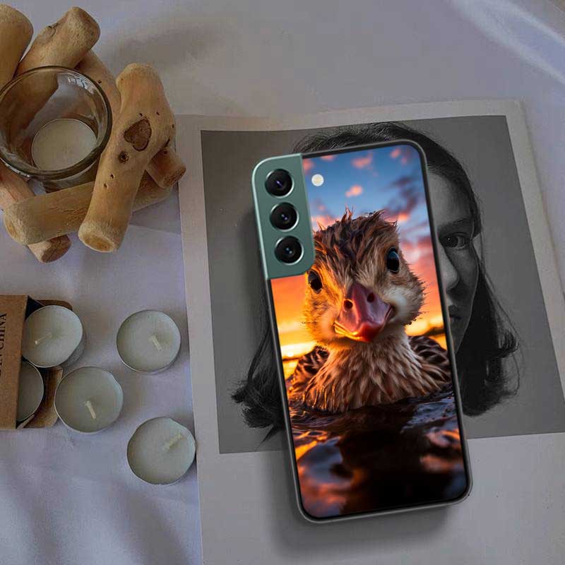 Желтая Утка Чехол для Телефона Для Samsung Galaxy S22 S25 Ultra S21 S10 Plus S26 Edge S20 S23 S24 FE Чехол Силиконовый Мягкий ТПУ Прозрачный S