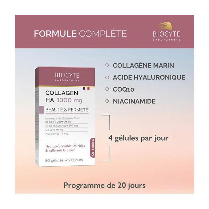 Biocyte Коллаген HA 1300 мг Антивозрастной Антиморщинный Красота & Fermeté 80 капсул
