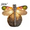 Automatic Dusk to Dawn Light Solar Powered Dragonfly Garden Light, Statue Decorative Courtyard Lamp, LED for Yard Patio Warm
