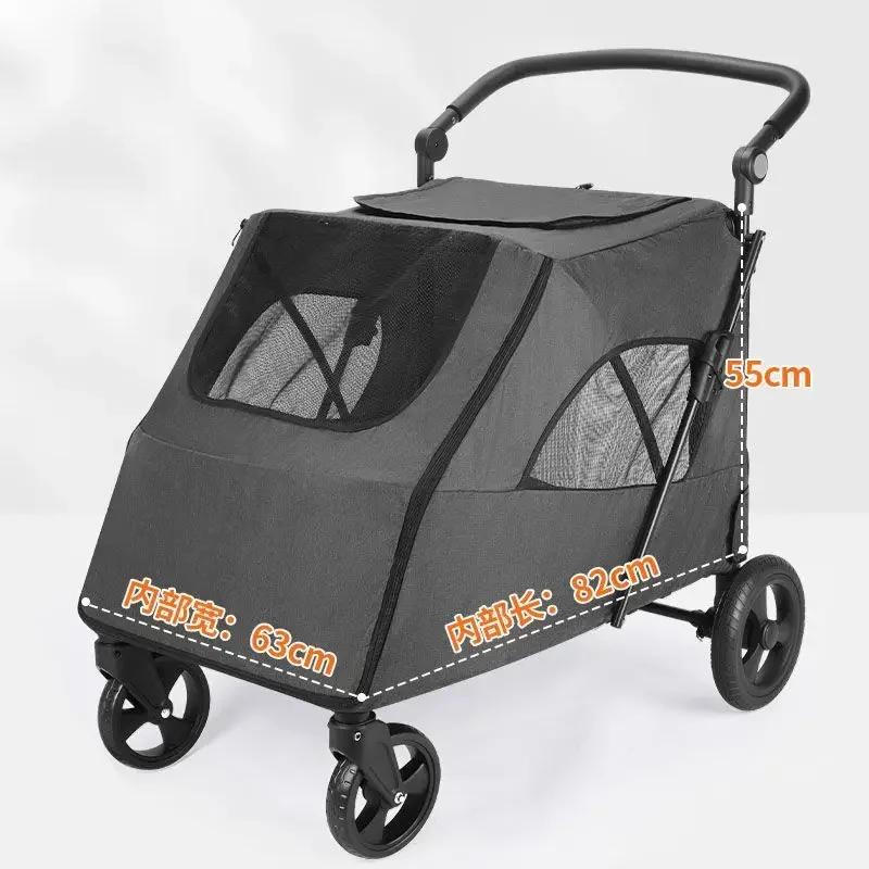 Тележки для собак средних и крупных пород, грузоподъемность 75 кг, для пожилых людей, травмированных и инвалидов, складная одним щелчком, сумка для кошек и собак