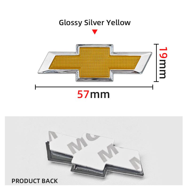 129mm 150mm 195mm 204mm 208mm 228mm Car Front Logo Grill Rear Bumper Tail Door Trunk Emblem Sticker 3D Accessories For Chevrolet