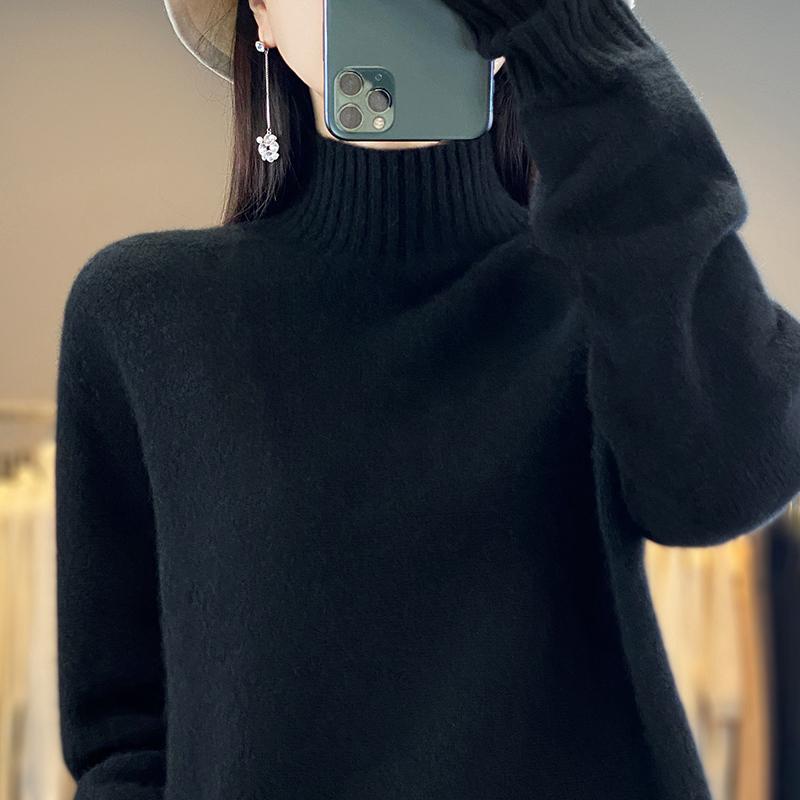 Женский кашемировый свитер Qinghe cashmere 30% кашемир 70% шерсть Женский осенне-зимний кашемировый свитер мягкий и теплый