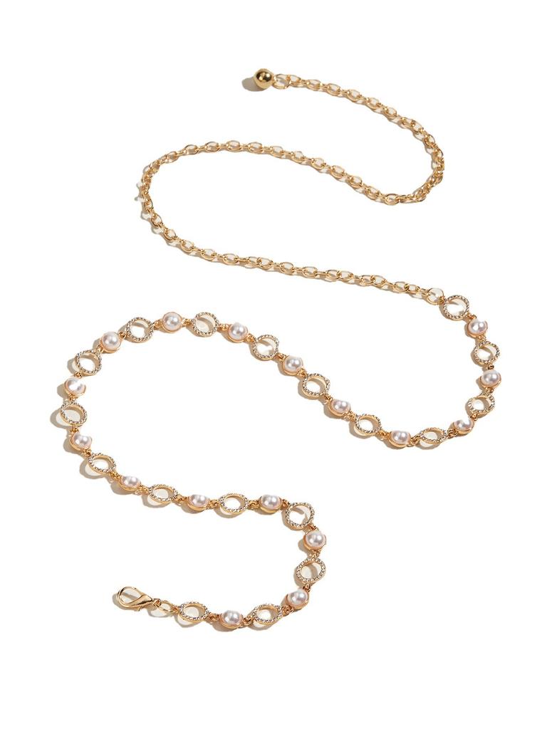 Rhinestone Waist Chain Metal Accessories Belt With Skirt Dress Waist Chain Decoration Thin Belt Tide