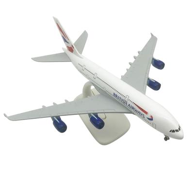 Масштаб Модель самолета British Airways A380 Сплавная модель Литой самолет Модель высокой симуляции для коллекции 1/400