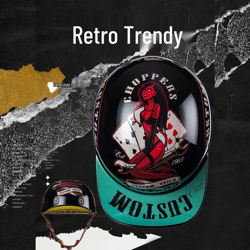 Ретро Шлем для езды на электромобиле - Унисекс, Легкий, Всесезонный