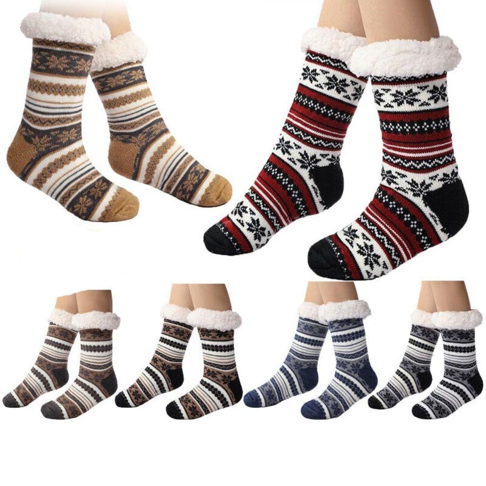 Winter Thickened Warm Cashmere Socks Fluffy Snow Socks Casual Home Floor Socks for Women Men