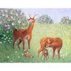 5D DIY Полный круглый Алмазная картина Семья оленей Вышивка Крестом Горный хрусталь