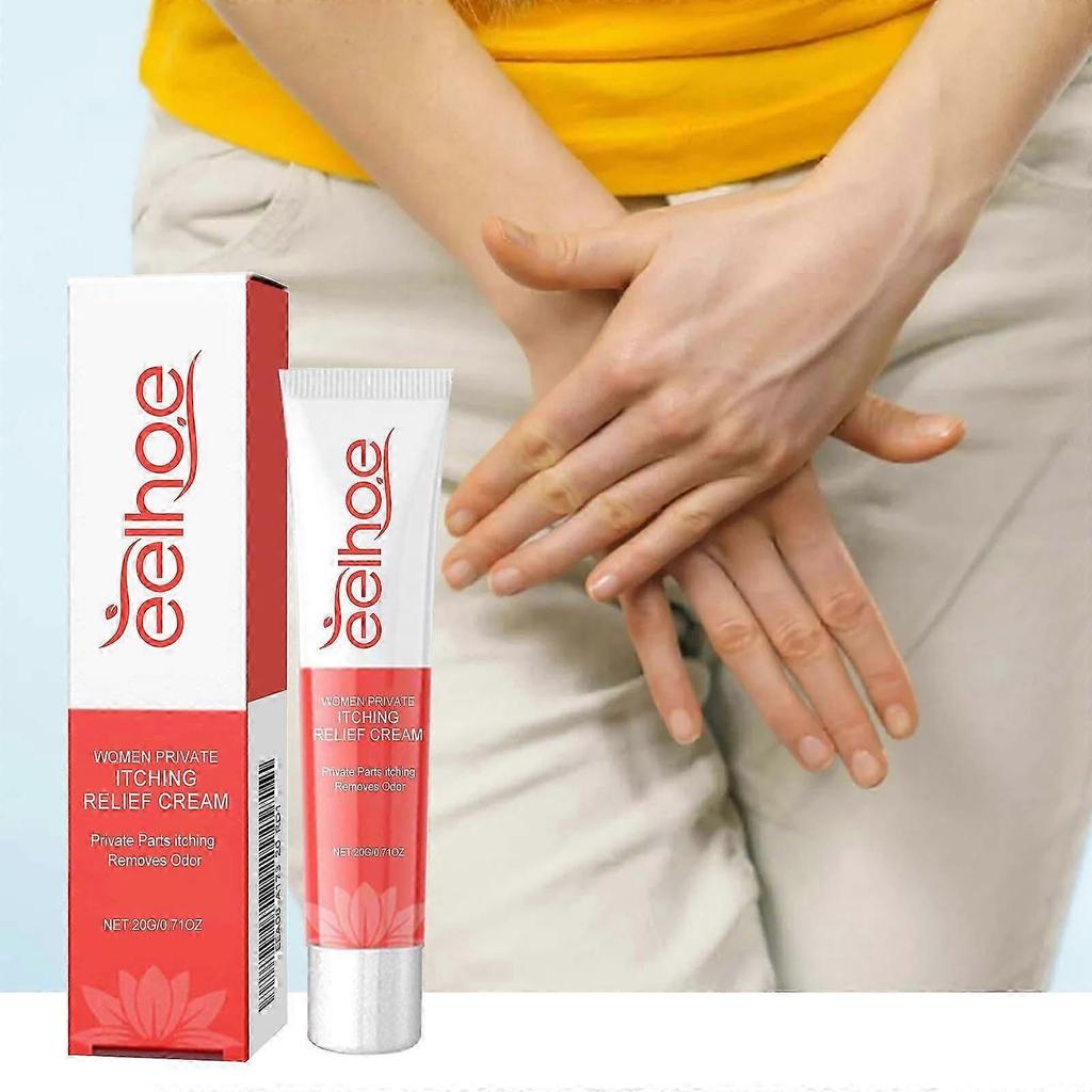 EELHOE Women Private Itching Relief Cream, Relieve Itching Discomfort Mild Non-Irritating Cleaning Odor Care Cream