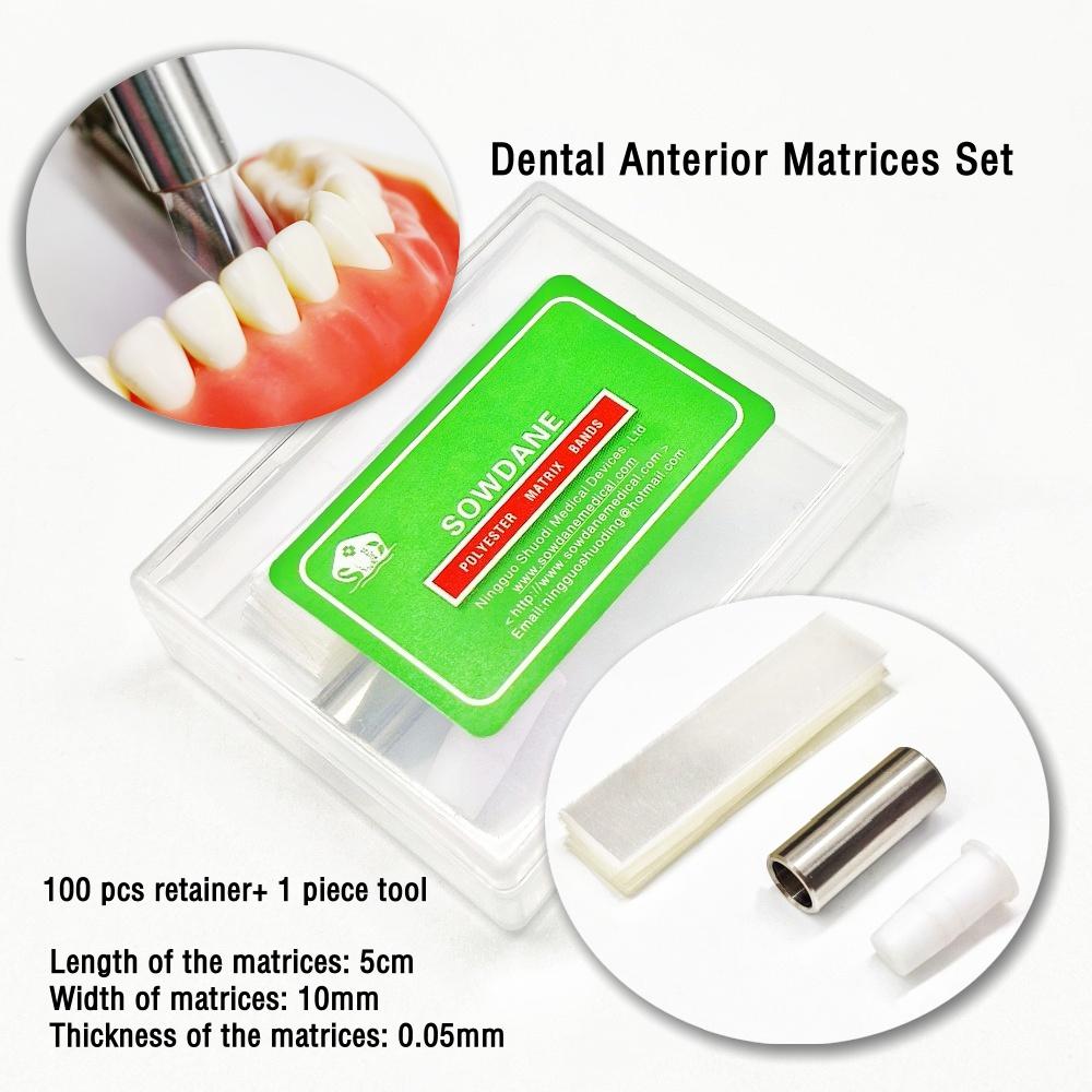 100pcs/pack Dental Polyester Matrix Bands Matrices Dental Material Matrices Without the Retainer