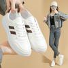 New Spring and Autumn Korean Version Versatile Casual Sports Flat Baseplate Shoes Leather Surface White Shoes Women