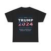 Футболка Трамп 2024 Флаг США Президент США Америка Унисекс Тяжелый Хлопок