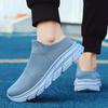 Fashion Summer Mesh Men's Black Casual Shoes Large Platform Walking Non Slip Breathable Women's Outdoor Sports Socks Slippers 35-46
