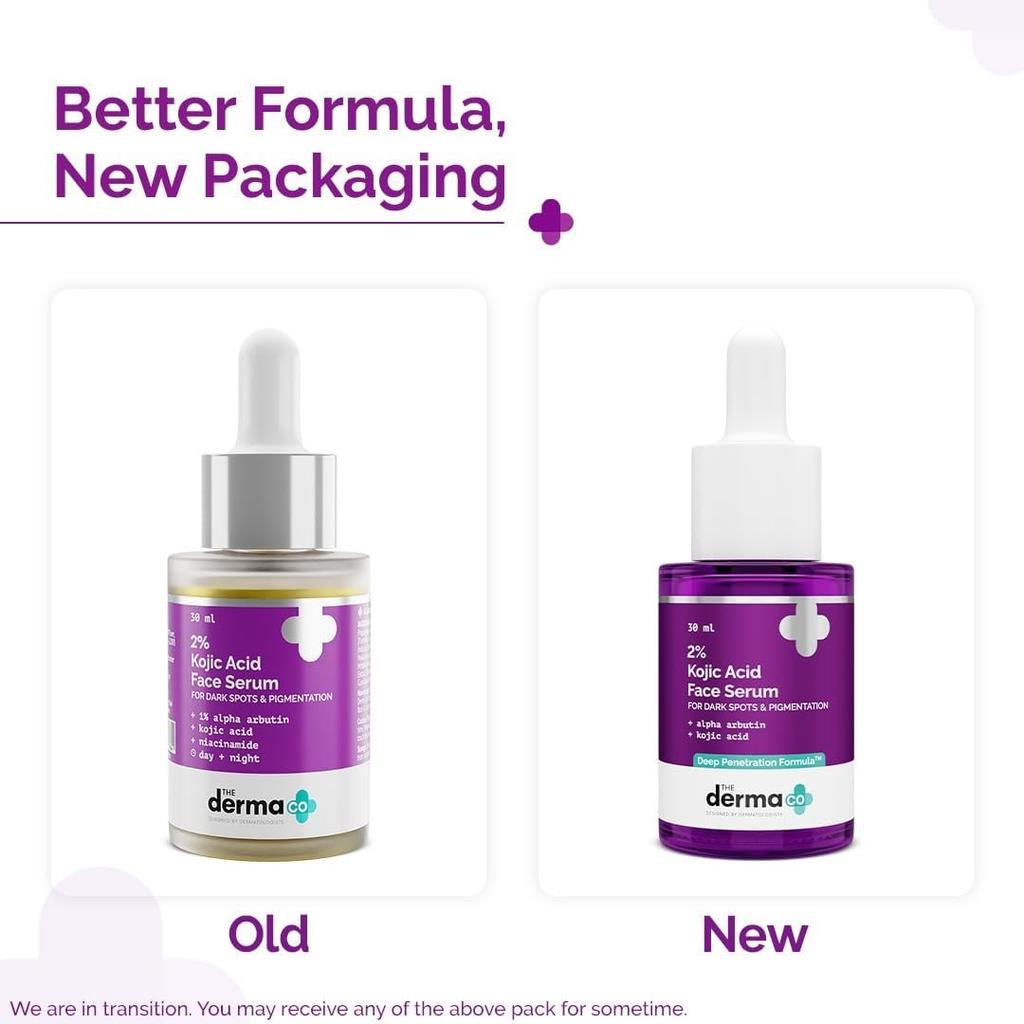Сыворотка для лица The Derma Co с 2% койевой кислоты, 1% альфа-арбутина и ниацинамидом против пигментных пятен 30 мл x 2