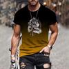 Мужские футболки, быстросохнущие топы, летняя мода, уличные футболки с коротким рукавом, футболки с 3D-графикой, свободная мужская одежда