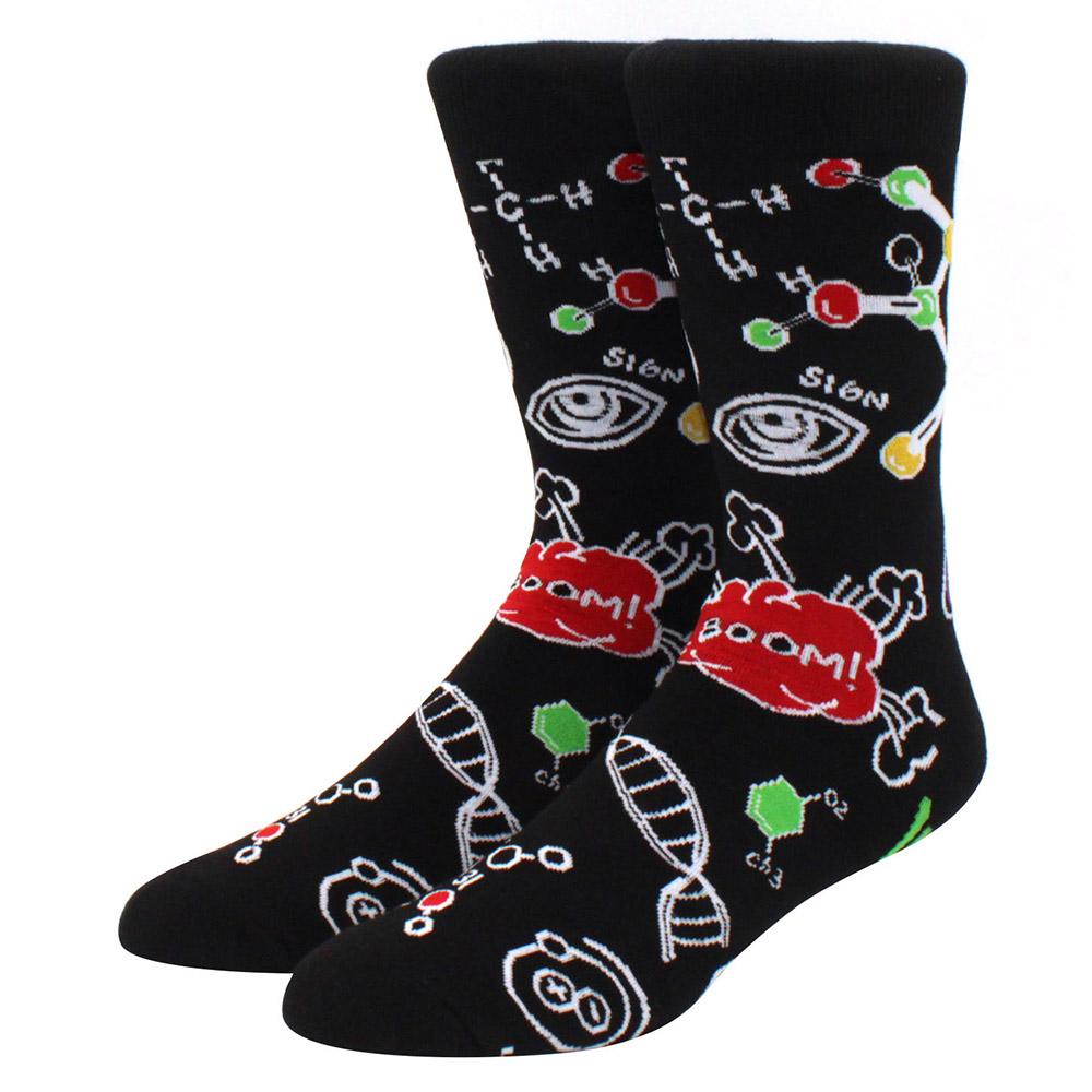 New Happy Mens Socks Women Novelty Cartoon Sock Combed Cotton Funny Men's Big Size Crew Harajuku Hip Hop Thick Long Socks