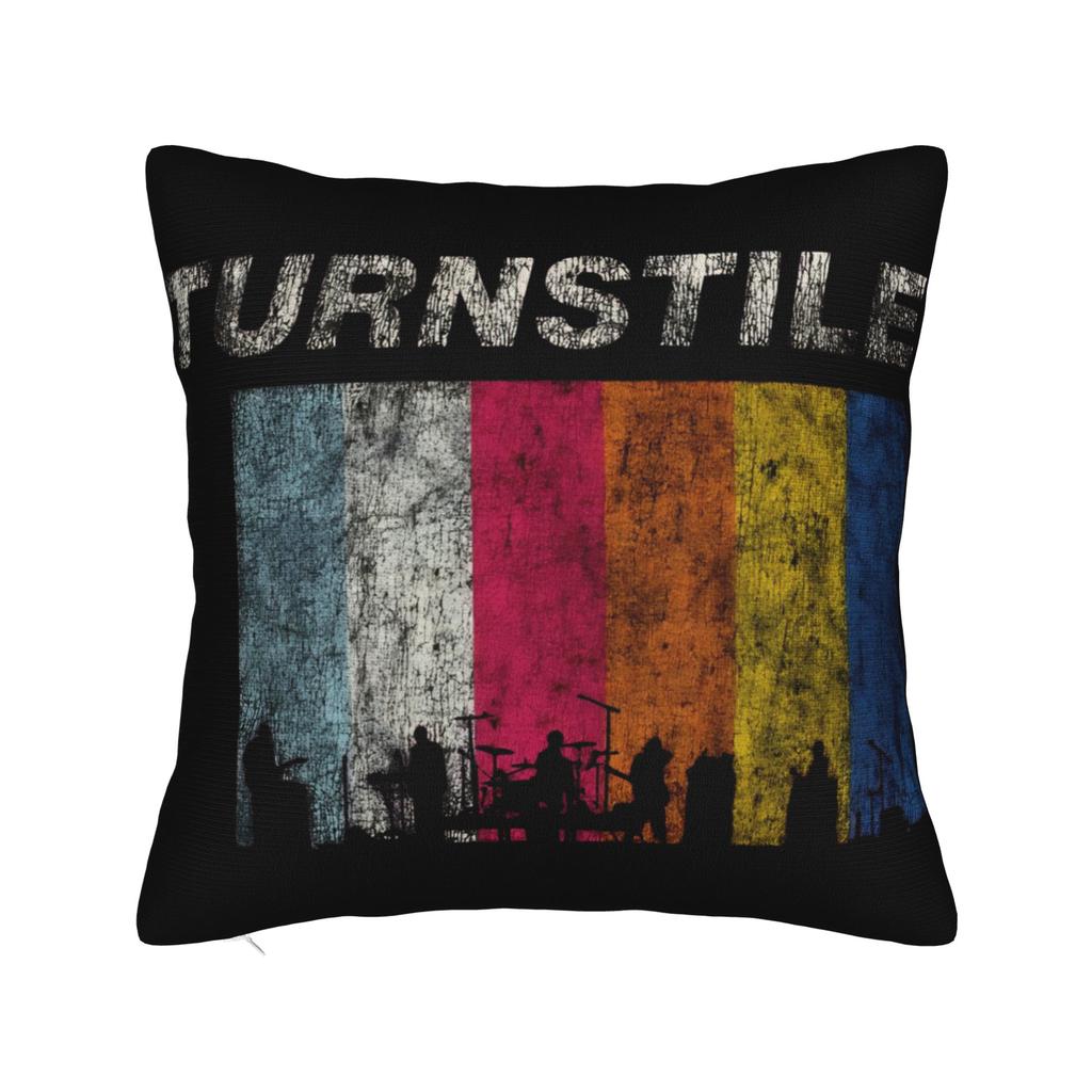 Decorative Pillow Covers Turnstile Rock Band Tour Merchandise Living Room Throw Pillow Case Cover Square Multiple Sizes