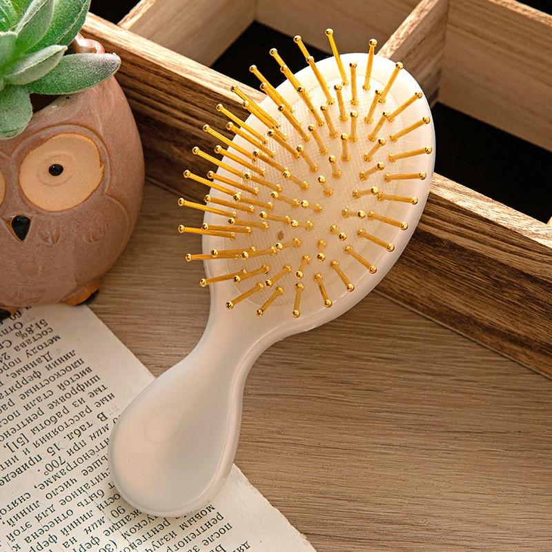 Portable Folding Hairbrush With Massage Cushion Anti-Static Detangling Comb Daily Use Travel Salon
