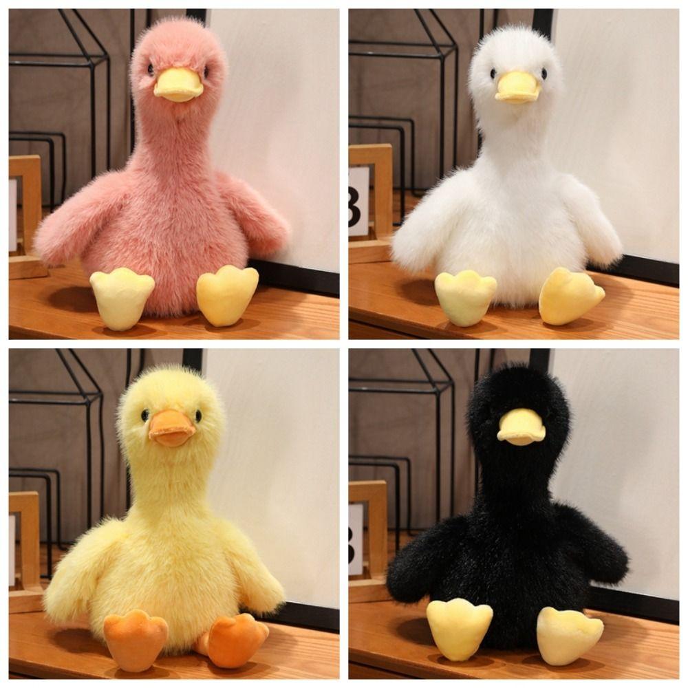 Simulation Long Hair Duck Plushies Stuffed Animals Duck Stuffed Doll Boys and Girls