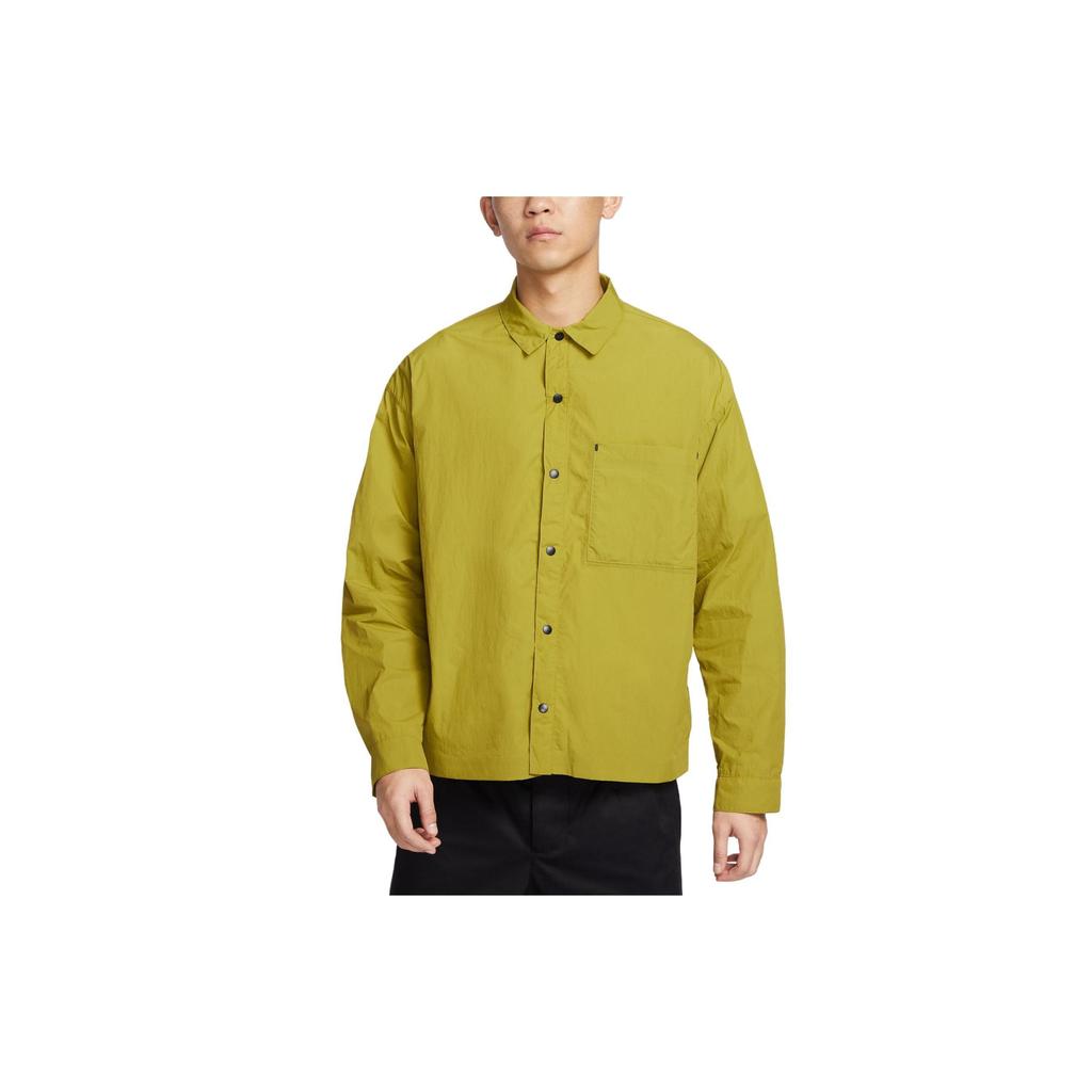 Nike Спортивная одежда Tech Pack однотонная куртка-поло с длинным рукавом мужская куртка цвета мох-зеленый DX0206