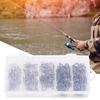 100/120Pcs Fishing Pin Connectors with Storage Box Mini Size Portable Hanging Fishing Snap Swivels Pins Fishing Accessories