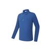 Fila Solid Color Golf Knit Long Sleeve Polo Shirt Men Tops Porcelain-Blue A11M345206F-BU