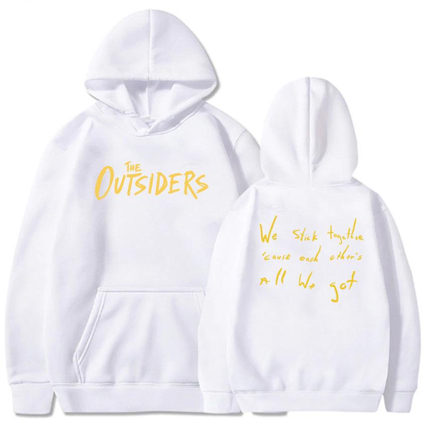 Autumn/Winter The Outsiders Printed Hoodie Women's Sudaderas Para Mujer Hip Hop Men's and Women's Street Wear Winter Warm Hoodie