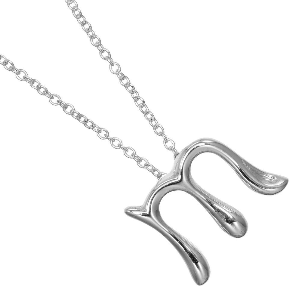 TIFFANY&Co. Буква алфавита m Ожерелье Серебро925 2.2г Женское Б/У