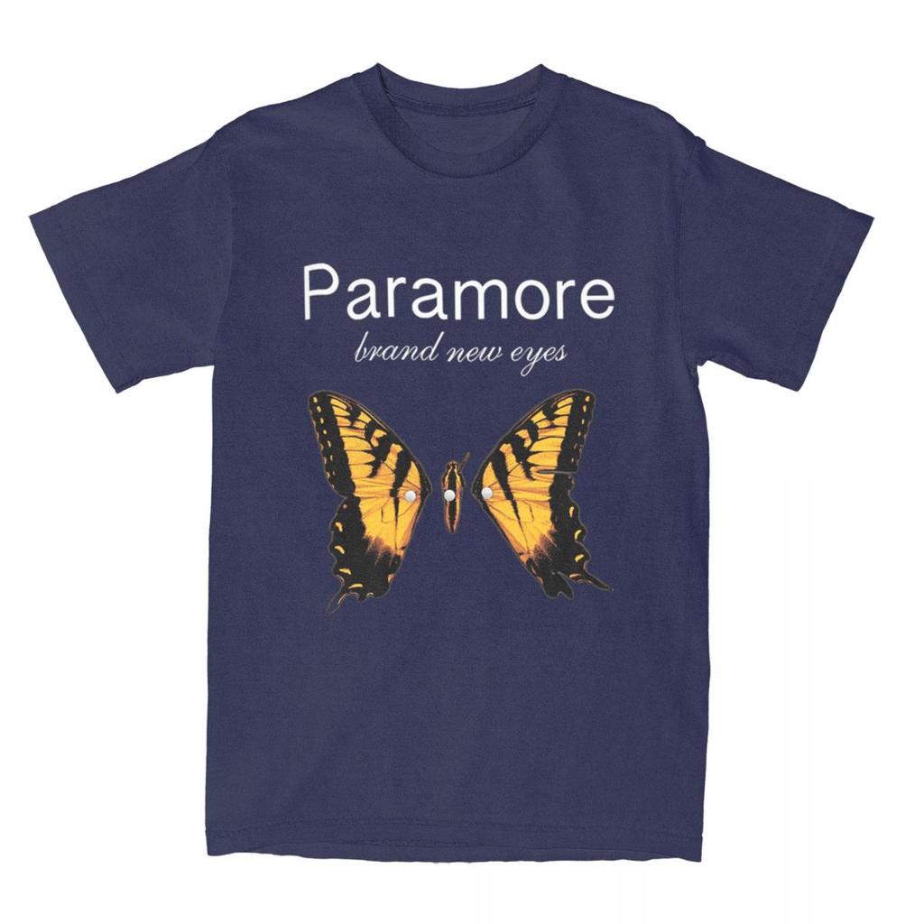 Мужские Женские Футболки Paramore с Логотипом Бабочки Винтажные Хлопковые Футболки Футболки Одежда с Принтом