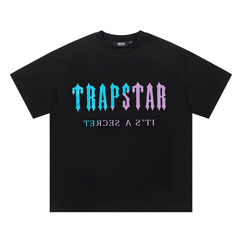 704 Trapstar London 2025 Summer New High Quality Cotton Round Neck Loose Large Size Men's and Women's T-shirt Couple T-shirt