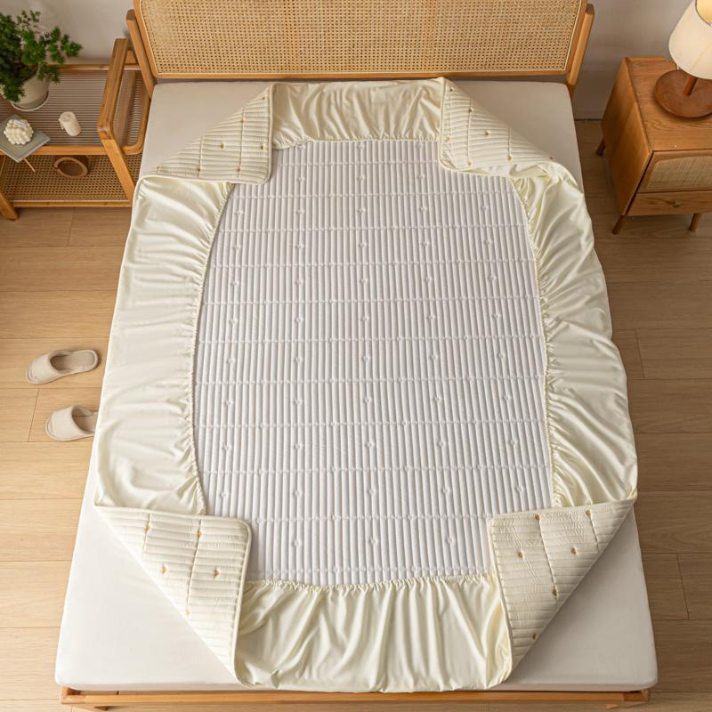 1 шт., утолщенная стеганая простыня для двуспальной кровати, однотонное хлопковое покрывало с защитой от клещей, Fundas de colchón King, наматрасник 180