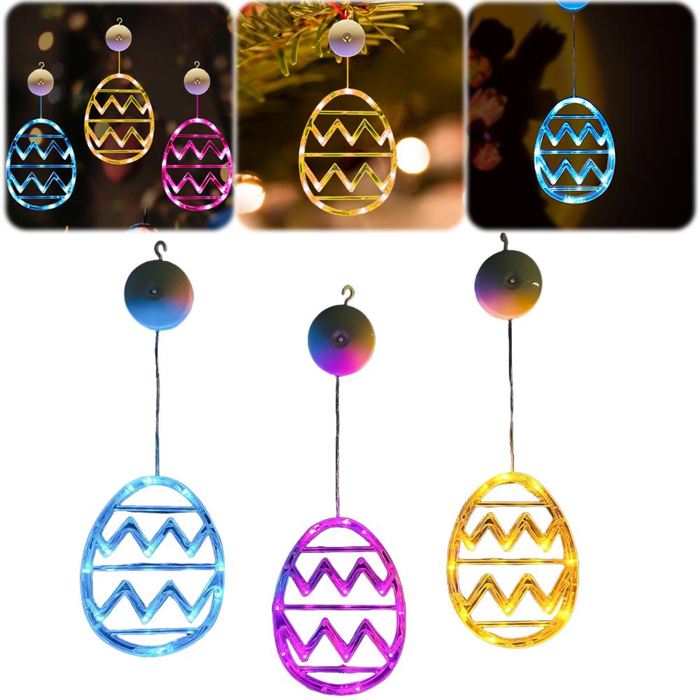 1-4 шт. пасхальный оконный светильник в виде яиц кролика, подвесной светильник, праздничная атмосфера в помещении, гирлянда для пасхального украшения окна 2025 г.