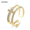 Классическое кольцо Lindon из медного сплава с цирконием, женские ювелирные изделия, свадебный подарок для вечеринки