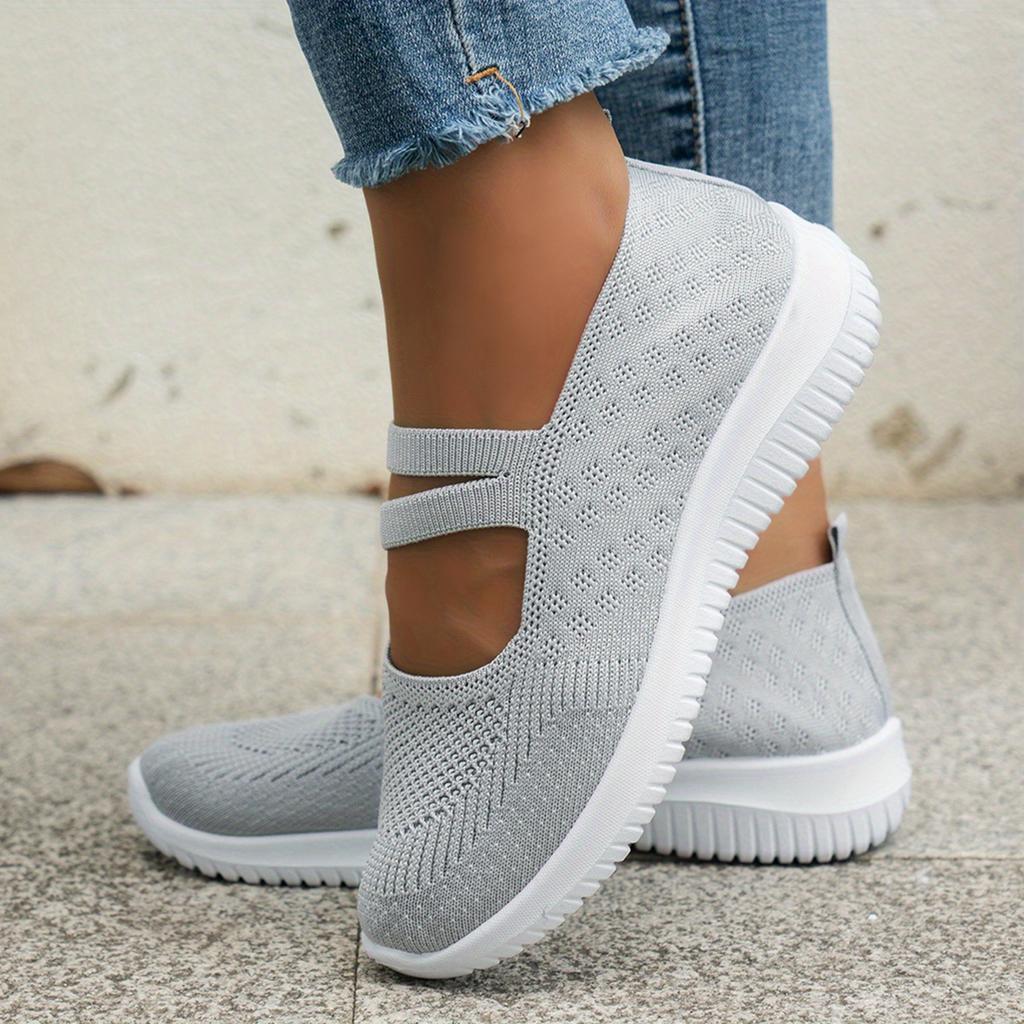 Women's Summer Casual Sneakers, Breathable Mesh Flats, Comfy Slip-on Loafers, Ladies Walking Shoes