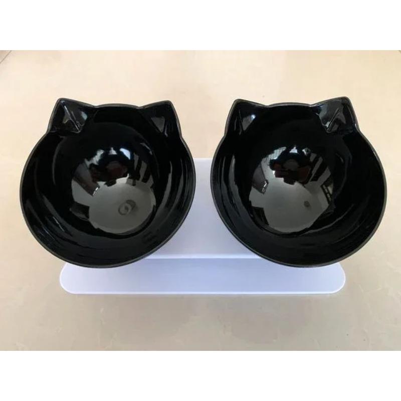 Нескользящая двойная миска для кошек, миска для собак с подставкой, миска для кормления домашних животных, миска для воды для кошек, миски для корма для собак, кормушка для собак, товары для кормления