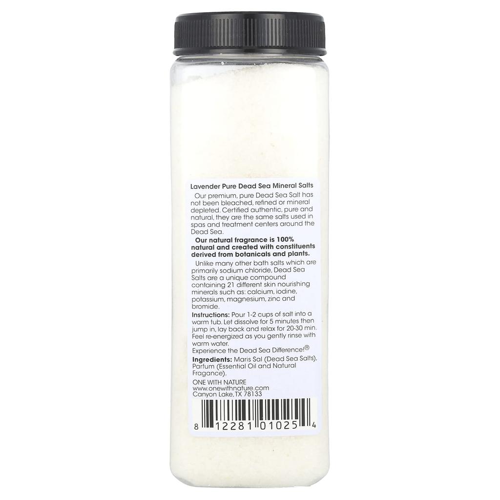 Спа Мертвого моря, Минеральная соль, Расслабляющий, Лаванда, 907 г(32 унции)