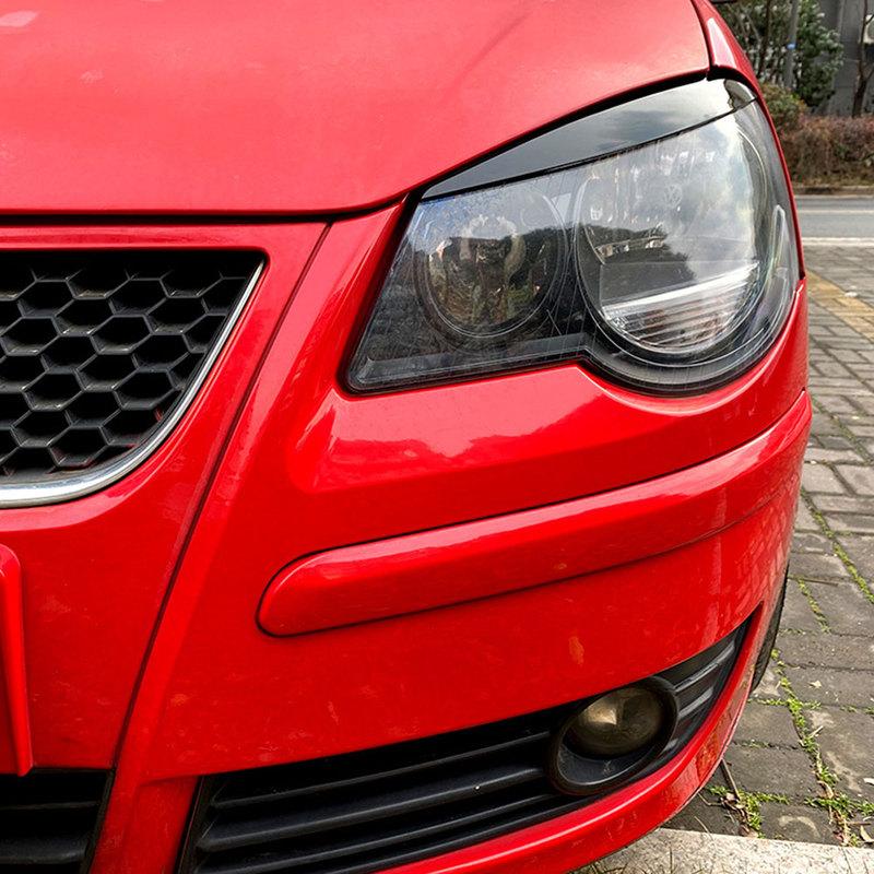 Накладки на фары (реснички) для Volkswagen VW POLO 4 MK4 9N 9N3 2005-2009 Накладки на веки фар Наклейка на фары Декоративный элемент Обвес Аксессуары для автомобиля