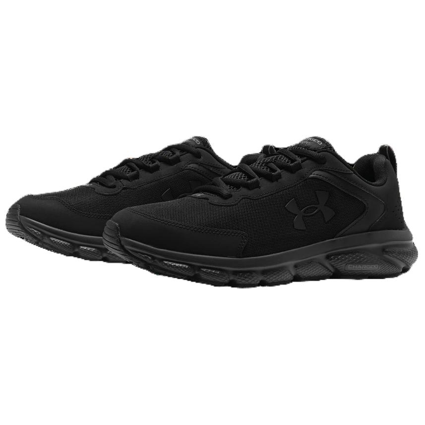 Under Armour Charged Assert 9 Comfortable Sports Fashion Fabric Low Top Running Shoes Men Sneakers Black 3025705-003