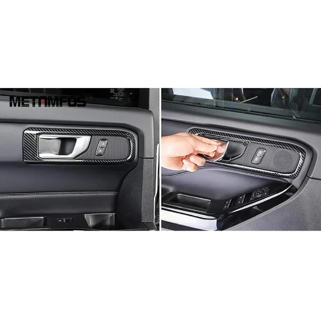 Interior Accessories For Ford Explorer Carbon Fiber ide Door Handle Bowl Cover Trim Sticker Car Styling