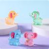 Micro Landscape Ornament Creative Cartoon Figure Resin Crafts Landscape Luminous Elephant Tabletop Ornament Handicraft